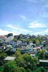 Landscape of Da Lat city, known as the "City of Eternal Spring" for its distinctive temperate climate, with copy space for text or advertising