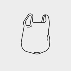 Plastic bag in water vector icon illustration sign