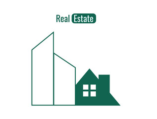 real estate logo, icon vector illustration 