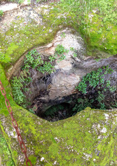 Remains of a well from the Byzantine period in the courtyard of the Church Of Annunciation in...