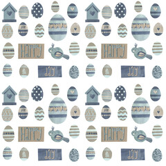 Easter. Set of seamless patterns.