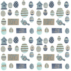 Easter. Set of seamless patterns.
