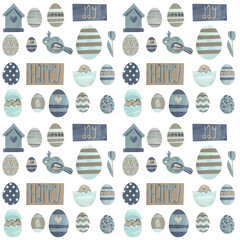 Easter. Set of seamless patterns.