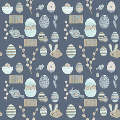 Easter. Set of seamless patterns.