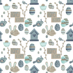 Easter. Set of seamless patterns.