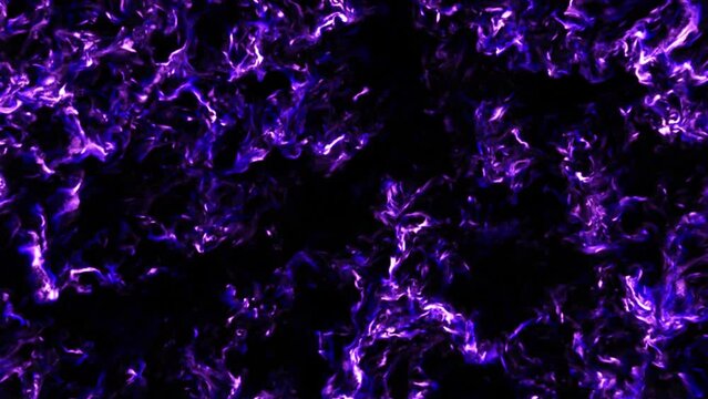 Dark Purple Flame and Smoke in Space - 3D Motion Graphics