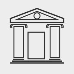 Bank vector icon illustration sign