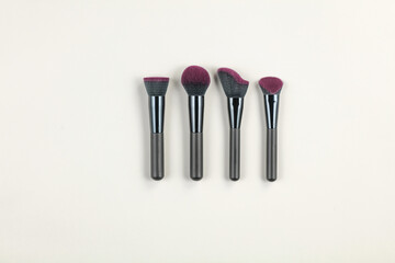 Cosmetic brushes and free space for your decoration. 