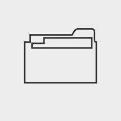 Folder vector icon illustration sign