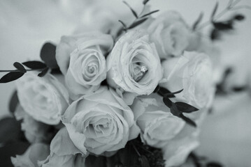 They symbolize our lifelong commitment to each other. Wedding rings.