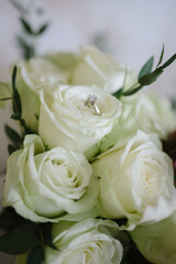 They symbolize our lifelong commitment to each other. Wedding rings.