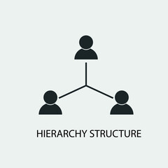 Hierarchy structure vector icon illustration sign