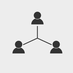 Hierarchy structure vector icon illustration sign