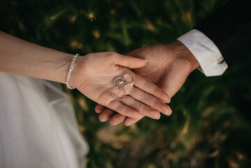 They symbolize our lifelong commitment to each other. Wedding rings.