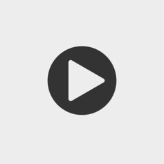 Play button vector icon illustration sign