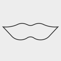 Mustache vector icon illustration sign