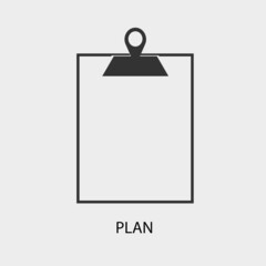 Plan vector icon illustration sign