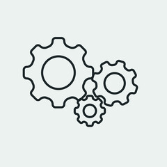 Settings vector icon illustration sign