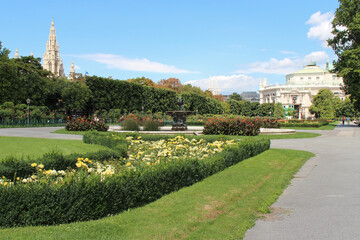 public park (Volksgarten) in vienna (austria) 