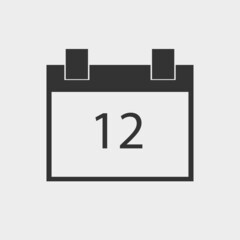 12 calender vector icon illustration sign