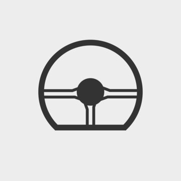 recommend clip art: Steering wheel vector icon illustration sign