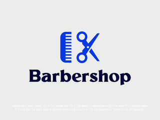 Professional logo for the barbershop, in a modern style