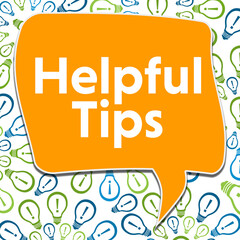 Helpful Tips Bulbs Green Blue Yellow Comment Symbol Square 