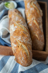 Fresh French Baguette Bread 