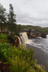 Wattamolla Falls after big rain, Sydney, Australia.