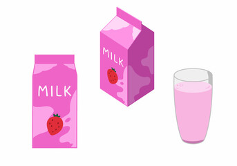 いちご牛乳　線無し