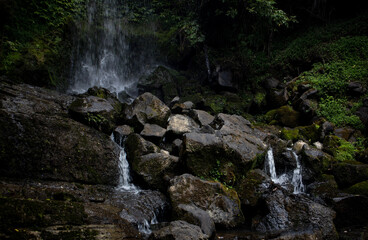 waterfall in the mountains