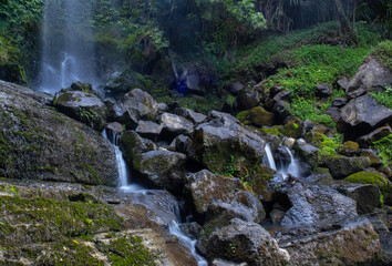 waterfall in the mountains