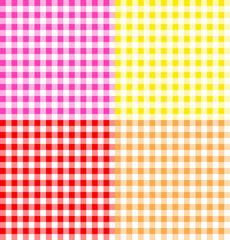 Colorful Checkered Flannel patterns of square for background.
