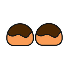 pao bread icon for website, promotion, social media
