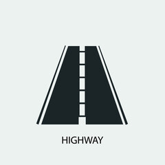 Highway vector icon illustration sign
