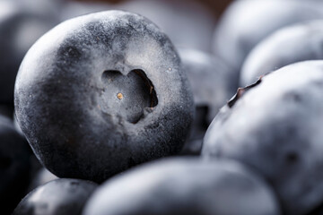 Blueberry close up. Healthy food and healthy lifestyle.
