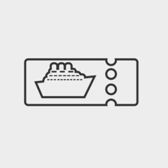 Obraz premium Ticket vector icon illustration sign