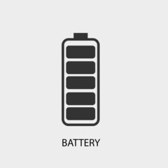 Battery vector icon illustration sign