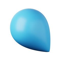 Water drop bubble high quality 3D render illustration icon.