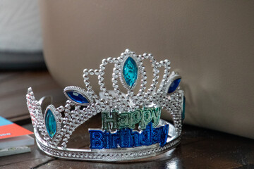 A birthday party crown for a child abandoned after the celebration