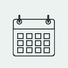 Calendar vector icon illustration sign