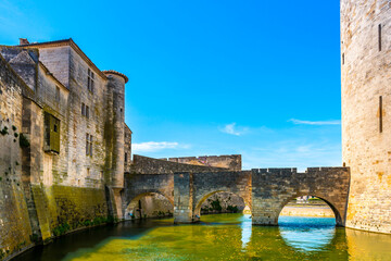 Medieval town of Aigues-Mortes in Gard, Occitanie, France