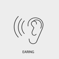 Earing vector icon illustration sign