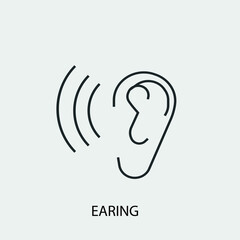 Earing vector icon illustration sign