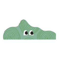 Abstract shape character with pattern vector illustration in flat color design