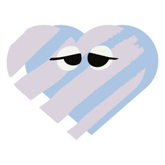 Simple shape character with pattern vector illustration in flat color design