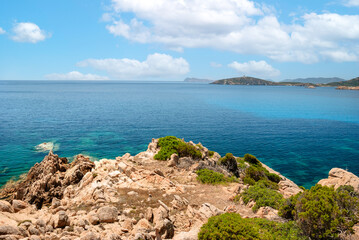 Fototapeta na wymiar Sardegna, panorama da Capo Spartivento, vicino a Teulada, in Italia, europa 
