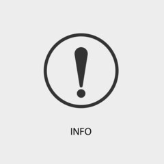Info vector icon illustration sign
