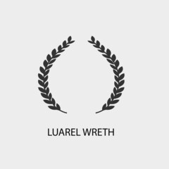 Laurel vector icon illustration sign