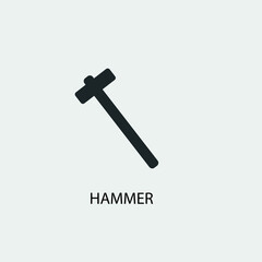 Hammer vector icon illustration sign